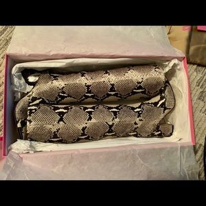 SOLD Python Embossed Knee High Boots